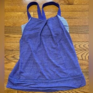 Lululemon Rest Less Tank Top Heather Bruised Berry Wee Stripe Women’s Size 4